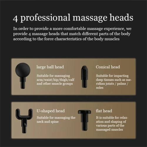 PISTOLET DE MASSAGE RECTANGULAIRE À DOUBLE TÊTE 