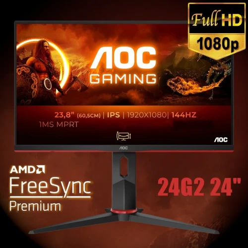 AOC 24G2 Ecran Gaming 144Hz 1Ms IPS 23.8" FHD