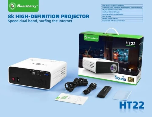 Vidéoprojecteur Smartbarry HT22 - 8K Ultra HD & Smart TV