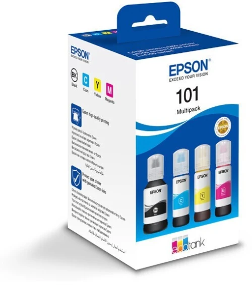 Bouteille d'encre Epson 101 pack ORIGINAL Epson: L4100/L4200/L6100/L6200/L1410 . . .SERIES + 1 NOIR