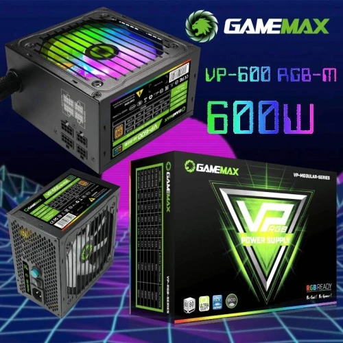 Alimentation PC GAMEMAX VP-600-RGB-M - 600W Semi-Modulaire - Certifié 80+ Bronze