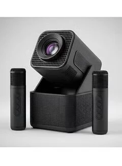 Smartbarry HT31 Smart Projector 4K HDR & Dual Wireless Microphones