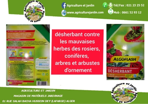 désherbant contre les mauvaises herbes de rosier et plantes d'ornements