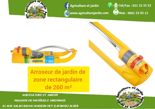 Arroseur de jardin de zone rectangulaire de 260 m² 
