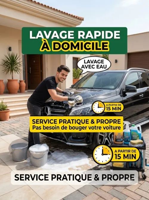 Lavage Auto Rapide à Domicile (Avec Eau)