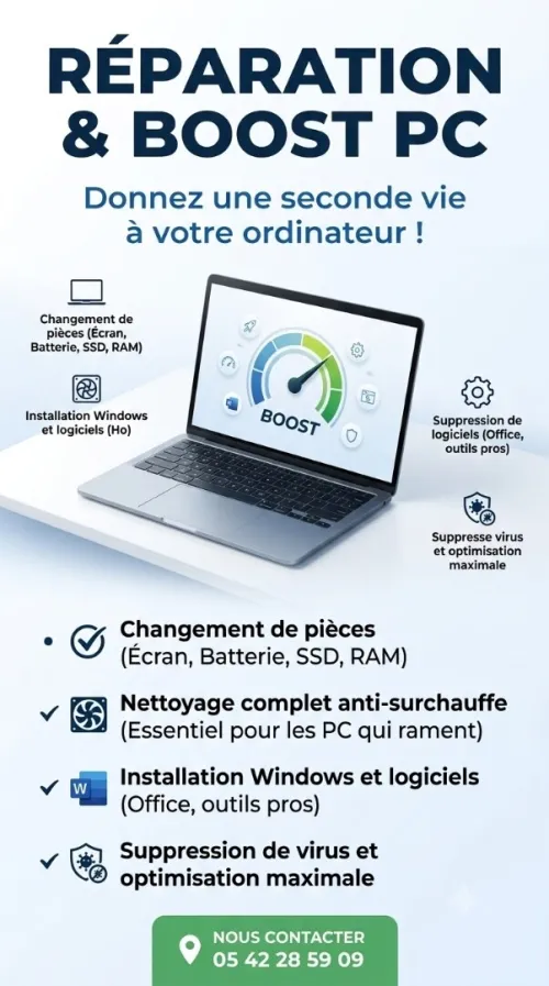 Votre PC rame ou chauffe ? Réparation & Boost PC Rapide