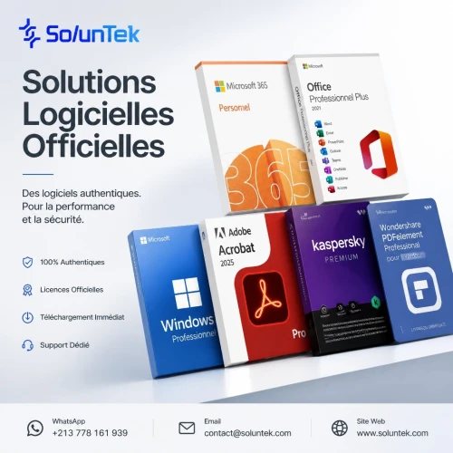 Logiciels & Licences (Kaspersky, Windows, Office, Adobe...)