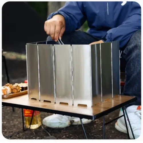 Pare-Vent Pliable Pour Réchaud De Camping En Aluminium Léger