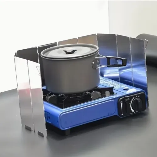 Pare-Vent Pliable Pour Réchaud De Camping En Aluminium Léger