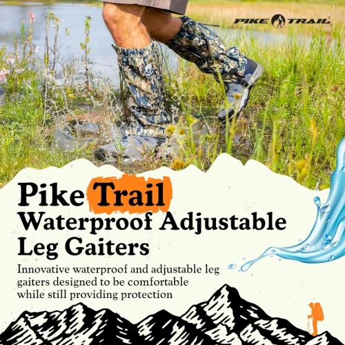 Pike Trail - Guêtres de Randonnée Étanches PREMIUM - Protection Totale Pluie, Neige, Boue & Débris