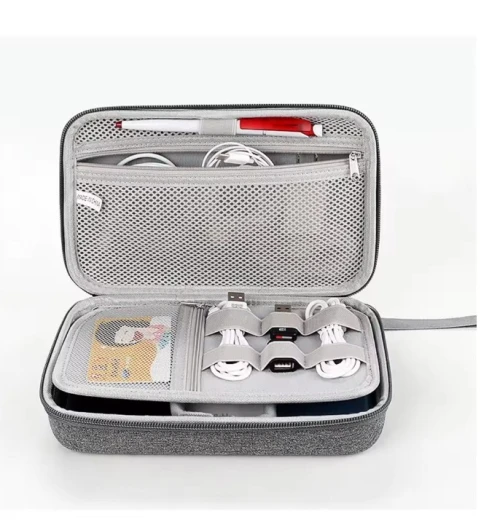 Pochette de Rangement Tech & Accessoires PREMIUM - Organisation Totale pour Câbles, Chargeurs & Batteries TechPouch