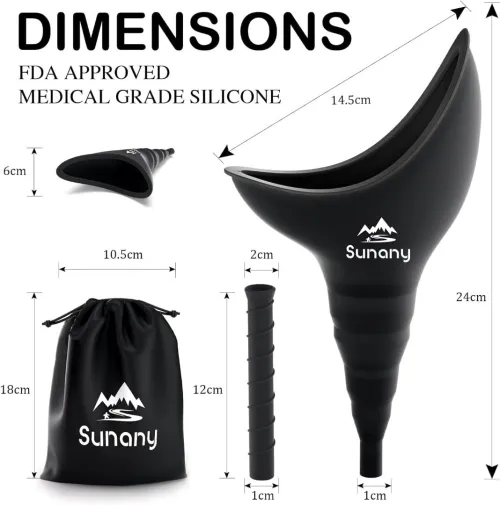Urinoir Féminin Portable -Discret, Hygiénique, Réutilisable idéal pour le camping, les activités de plein air et les voyages