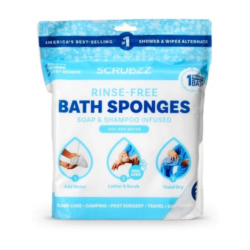 Lingettes De Bain Jetables Sans Rinçage - Douche Express il Suffit de les Humidifier et ils s'activent