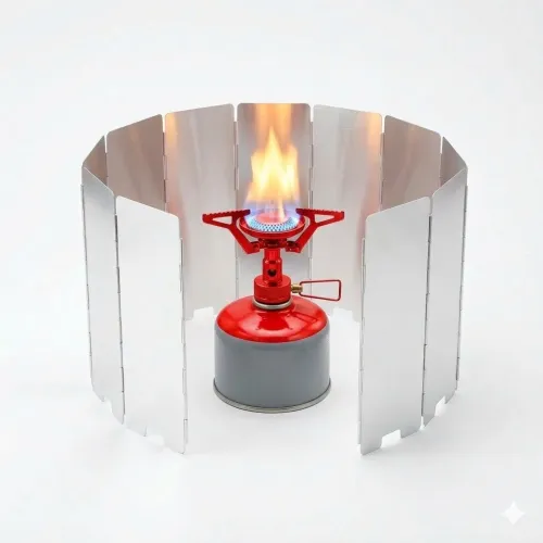 Pare-Vent Pliable Pour Réchaud De Camping En Aluminium Léger