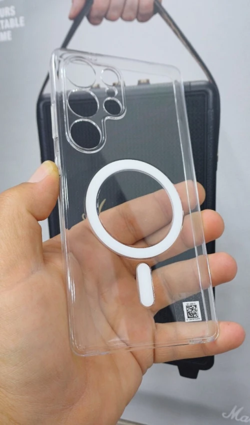 Coque Antichoc transparent cristal Magsafe pour S25 Ultra S24 Ultra S23 Ultra
