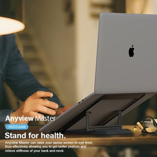 Support pour ordinateur portable en métal entièrement pliable et ergonomique à 4 niveaux