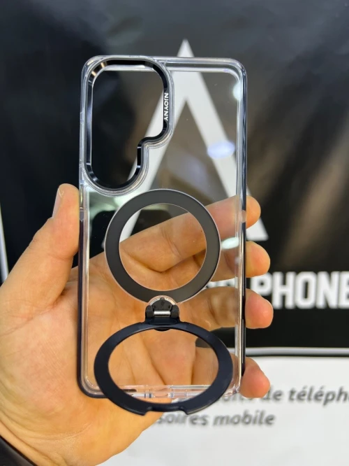 Coque Antichoc En silicone Avec support Magnétique pour Samsung S26 Ultra