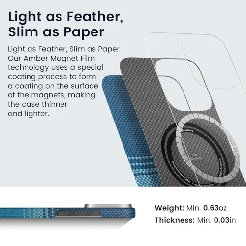 Coque Antichoc Pitaka Tactile Woven avec Anneau 16 Promax