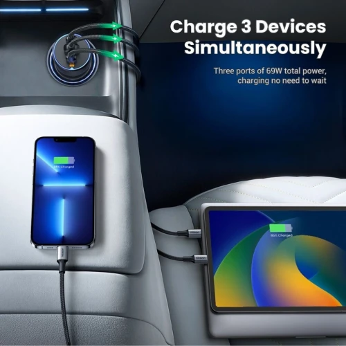 Chargeur Auto UGREEN 75W 3-Ports Fast Charger