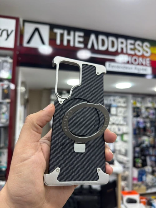 Coque Antichoc métallique Avec Grip MagSafe S25 Ultra 