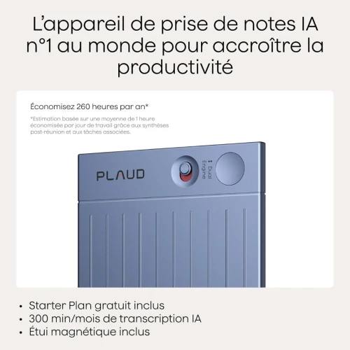 Enregistreur Vocal Avec Intelligence Artificielle Plaud Note