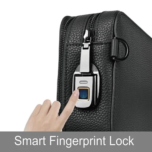 Sac à main WIWU avec bandoulière en cuir avec verrouillage à empreinte digitale