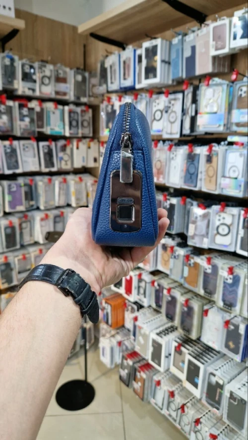 Sacs à empreintes digitales en cuir pour hommes