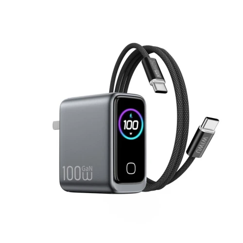 Chargeur WiWU Voyager CHG300 100W PD/QC GaN avec écran intelligent