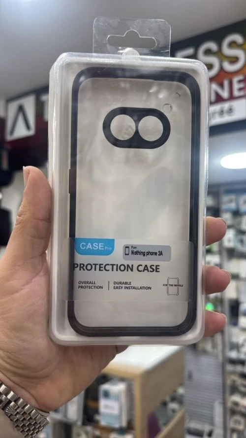 Coque Antichoc transparente avec bordure noir en silicone Nothing Phone 2A 2A Plus