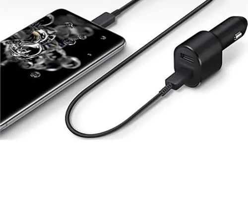 SAMSUNG Chargeur de voiture double super rapide (45 W + 15 W) 2 ports EP-L5300 Noir