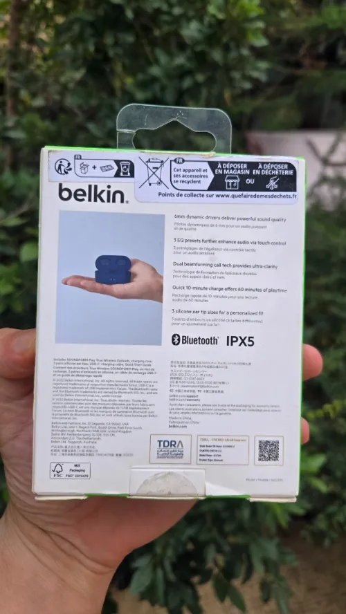 Airpod Belkin SoundForm play for ios and android IPX5 Autonomie 30h 4 micro