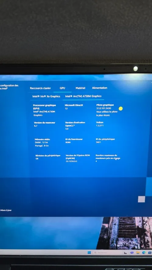 Erazer major x10 i7 12700h intel arc 730m 12gbvram 16gb ddr5 1tb ssd ecran 2k ips 166hz