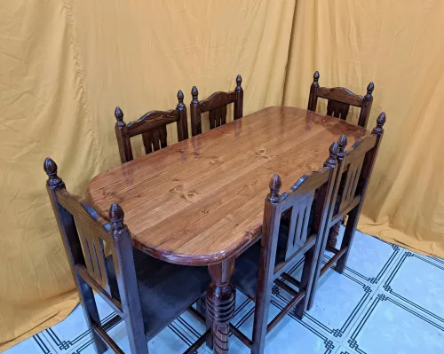 Table 6 chaises ovale