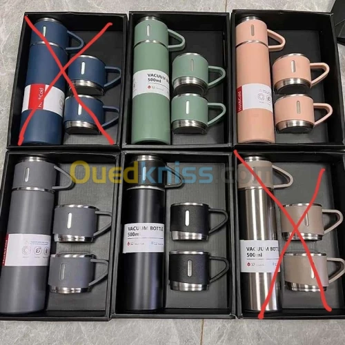 Ensemble thermos avec 3 tasses