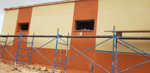 Décoration façade monocouche