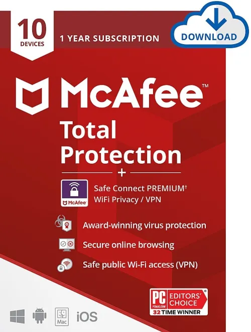 MCAFEE, Norton Security Premium, Bitdefender Total Security, 360 Total Security Premium, Avast, Kaspersky