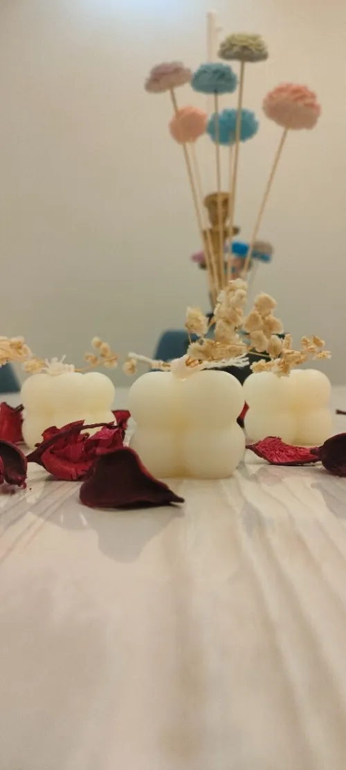 Bougie petit bubbles parfumée توزيعات الأعراس و الأفراح 