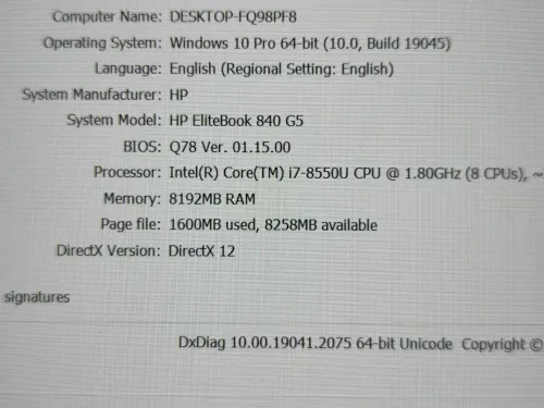 HP ELITEBOOK 840 G5
