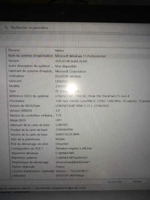 pc portable lenovo thinkpad E15 Gen4