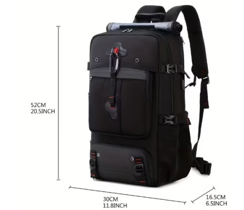 Sac à dos ENOSHI 50L USB  مثالي للسفر باقي غير زوج  Blanc B noir et  Gris