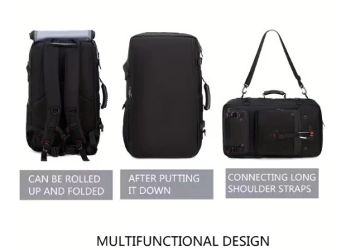 Sac à dos ENOSHI 50L USB  مثالي للسفر باقي غير زوج  Blanc B noir et  Gris