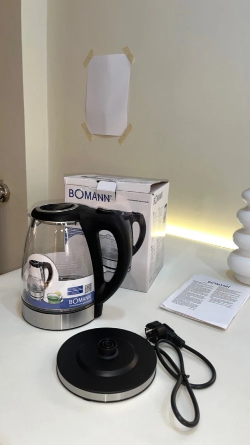 Bomann Bouilloire Electrique En Verre 1,7 L 2200W