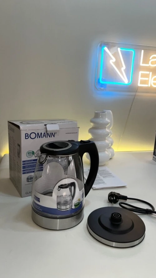 Bomann Bouilloire Electrique En Verre 1,7 L 2200W