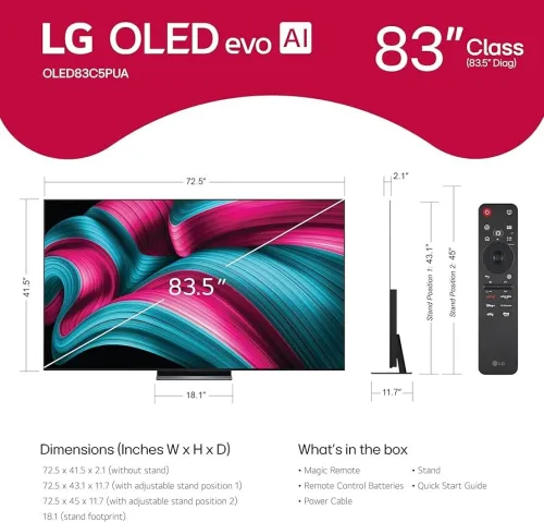 TV LG OLED 83 C5 (2025) 83 pouces