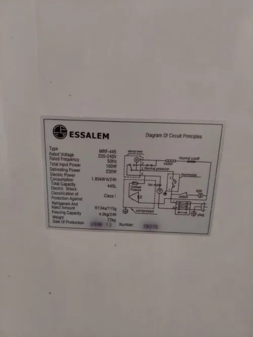 445L Essalem Réfrigérateur