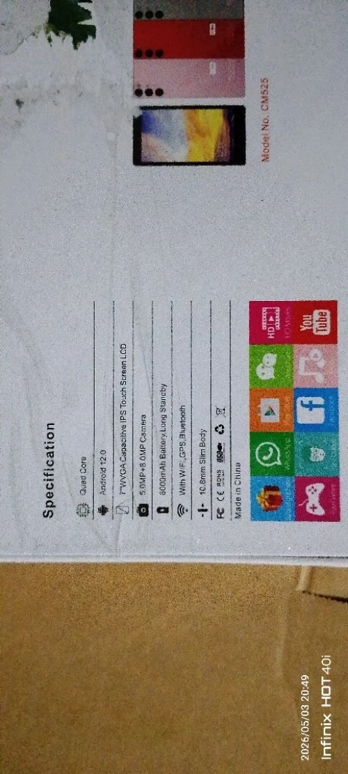 Tablette PC intelligente C idea CM525 5G LTE 7 pouces
