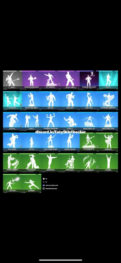 Compte Fortnite 31 skins + 550 v-bucks