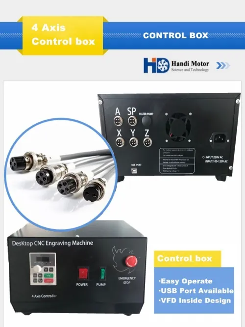 CNC 3040 Haute Précision | 3 Axes + 4ème Axe Rotatif | Broche 1.5kw (Air) | USB Mach3