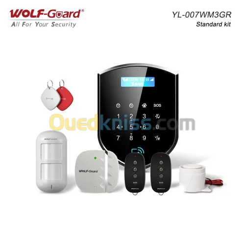Kit Alarme Anti Intrusion Wolfguard WM3GR Sans fil GSM3G + WIFI