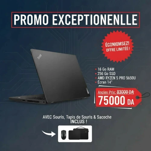 Laptop Lenovo ThinkPad L14 Gen 2 Ryzen 5 PRO 5650U 16 RAM 256 SSD TRES BON ETAT